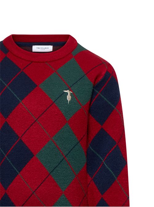 Maglia a girocollo TRUSSARDI | TBA25062MAROSSO BLU VERDE
